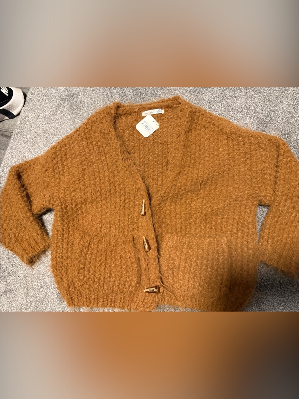 Altar'd State Chunky Toggle Cardigan - Rust Brown